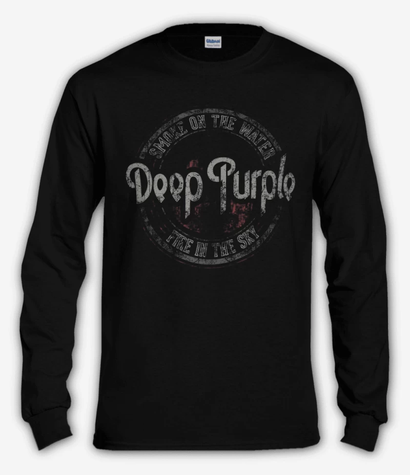 Polera manga larga Negro de deep purple 