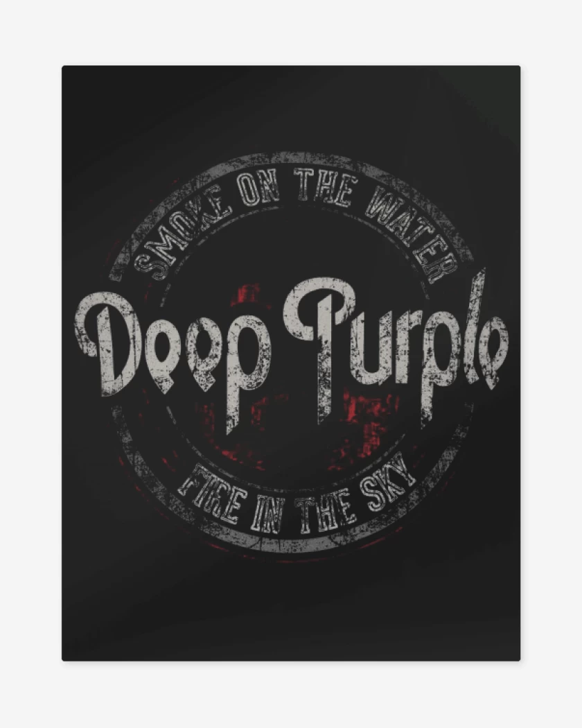 Print metalico Negro de deep purple 