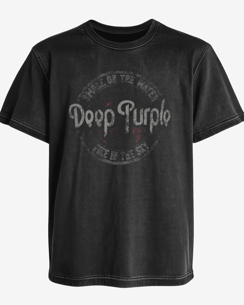 Polera desgastada deep purple 