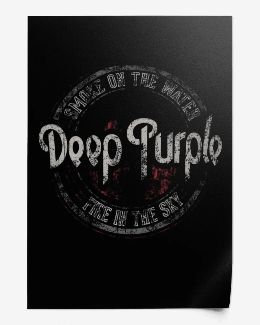 Print Negro de deep purple 