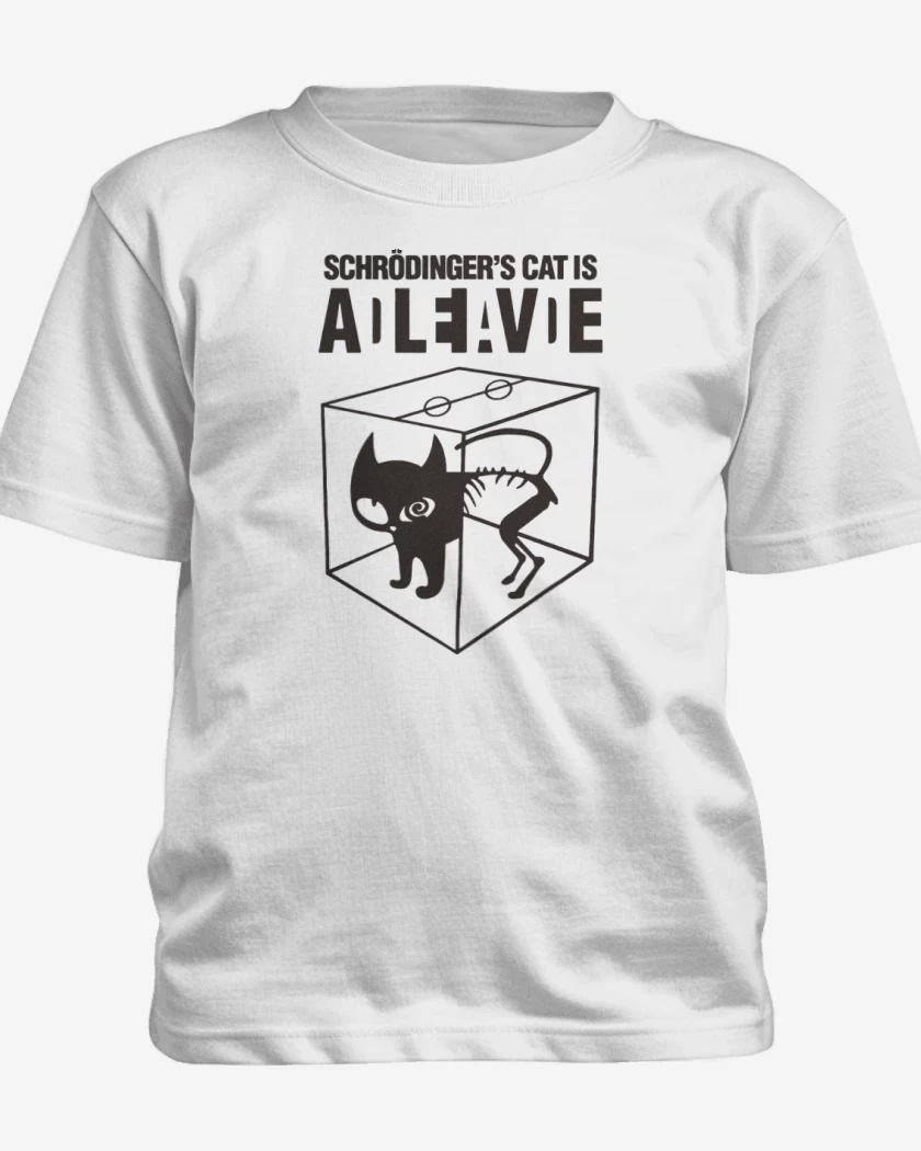 Polera de niño Blanco de Gato de schrodinger