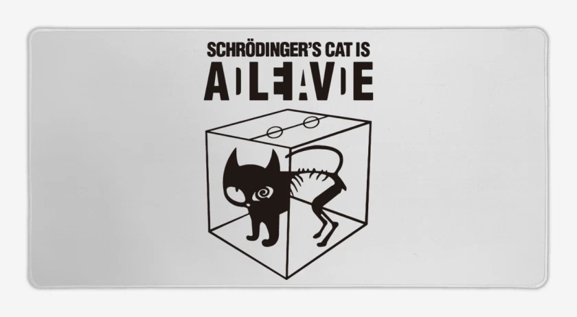 Mouse pad Gamer Blanco de Gato de schrodinger