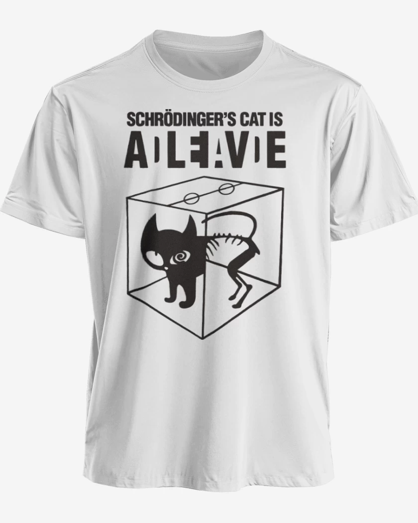 Polera Gato de schrodinger