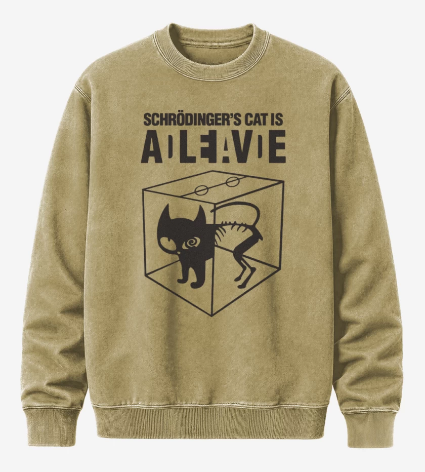 Poleron Polo Acid Wash Beige de Gato de schrodinger