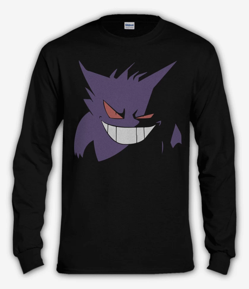 Polera manga larga Negro de Gengar