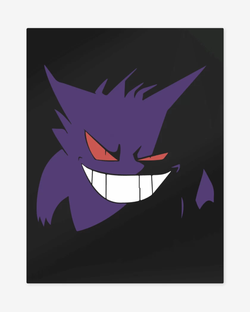 Print metalico Negro de Gengar