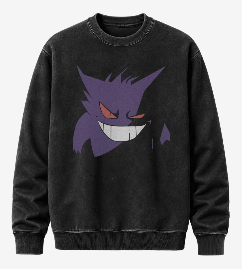 Poleron Polo Acid Wash Negro de Gengar