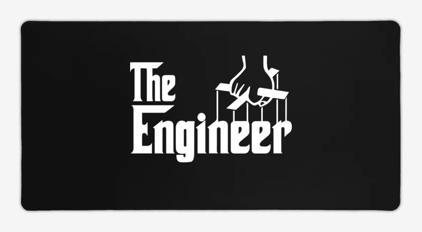 Mouse pad Gamer Negro de the engineer