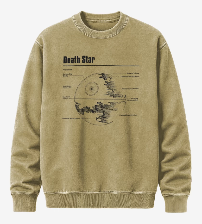 Poleron Polo Acid Wash Beige de Death star 