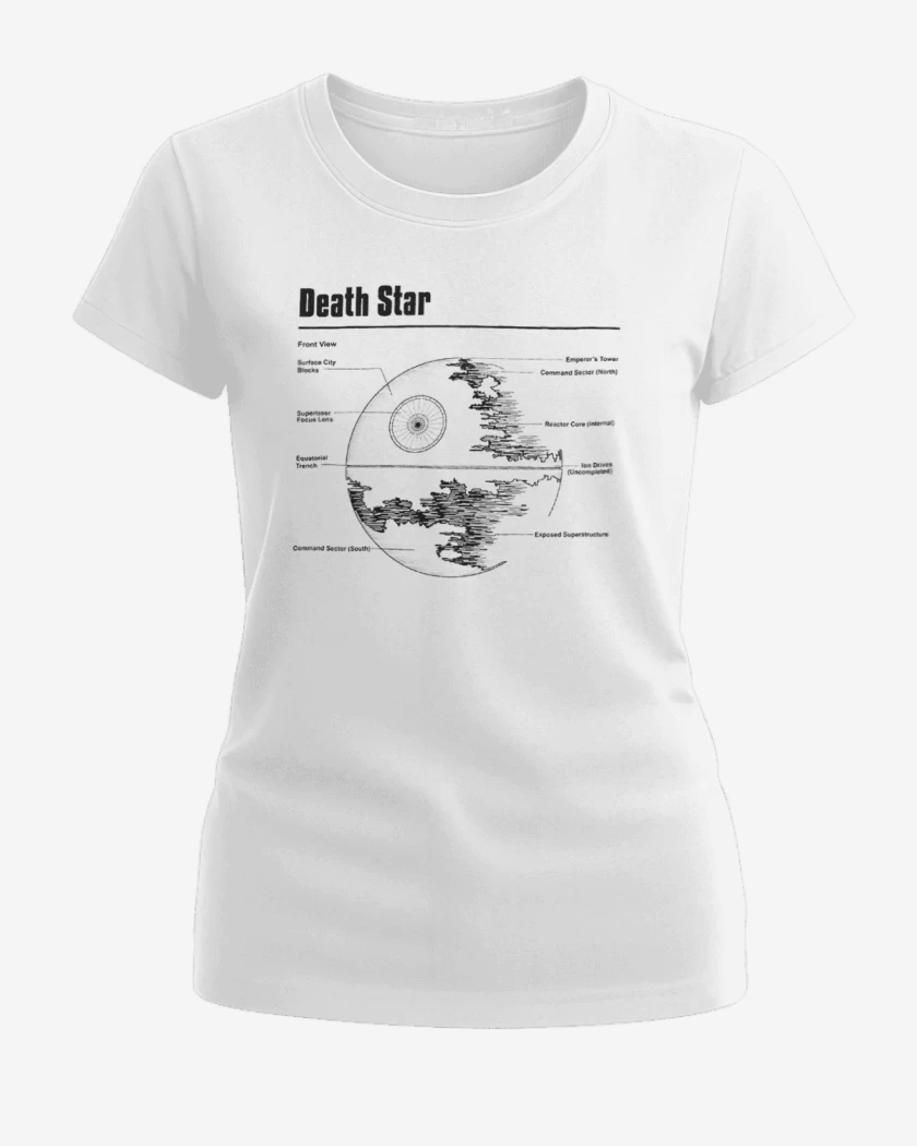 Polera de Mujer Blanco de Death star 