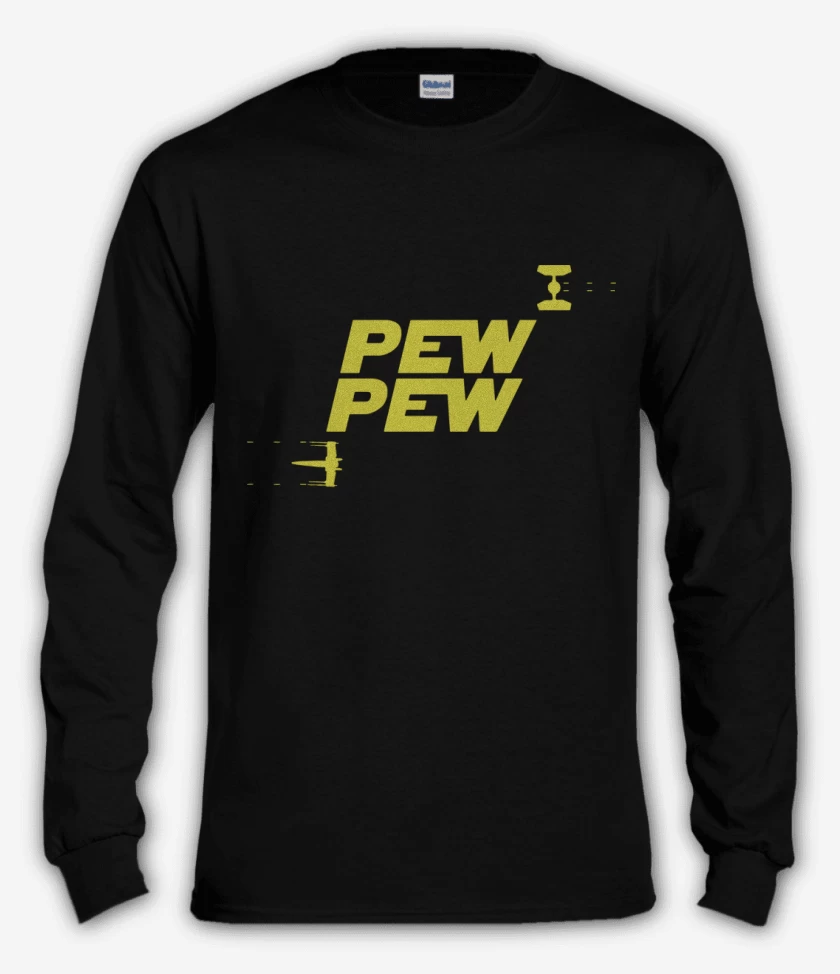Polera manga larga Negro de Pew pew