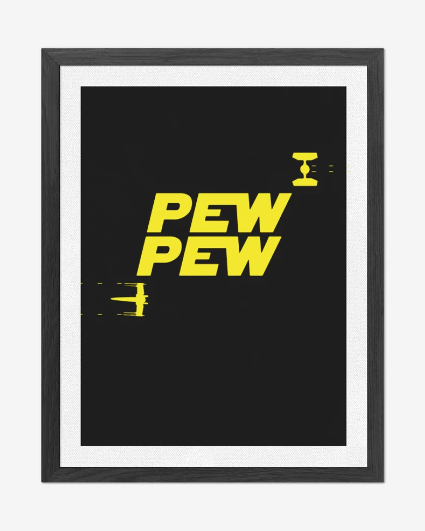 Cuadro decorativo Negro de Pew pew