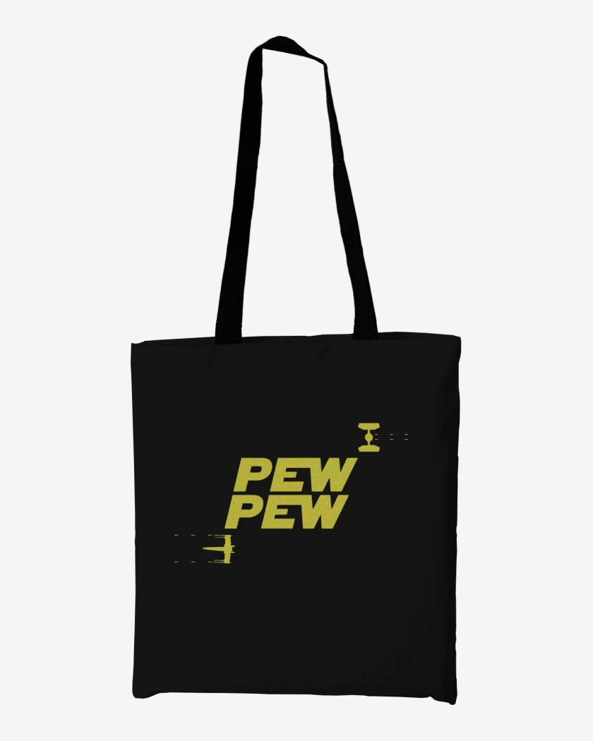 Totebag Negro de Pew pew
