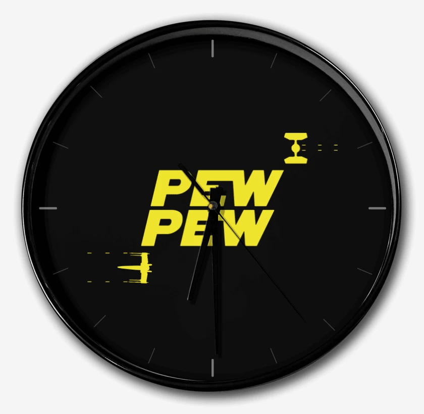 Reloj Negro de Pew pew