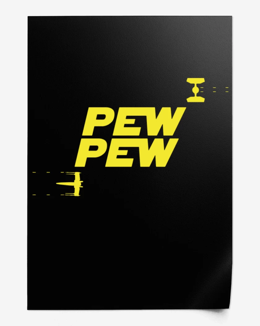 Print Negro de Pew pew