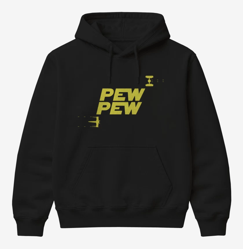 Poleron Canguro básico Negro de Pew pew