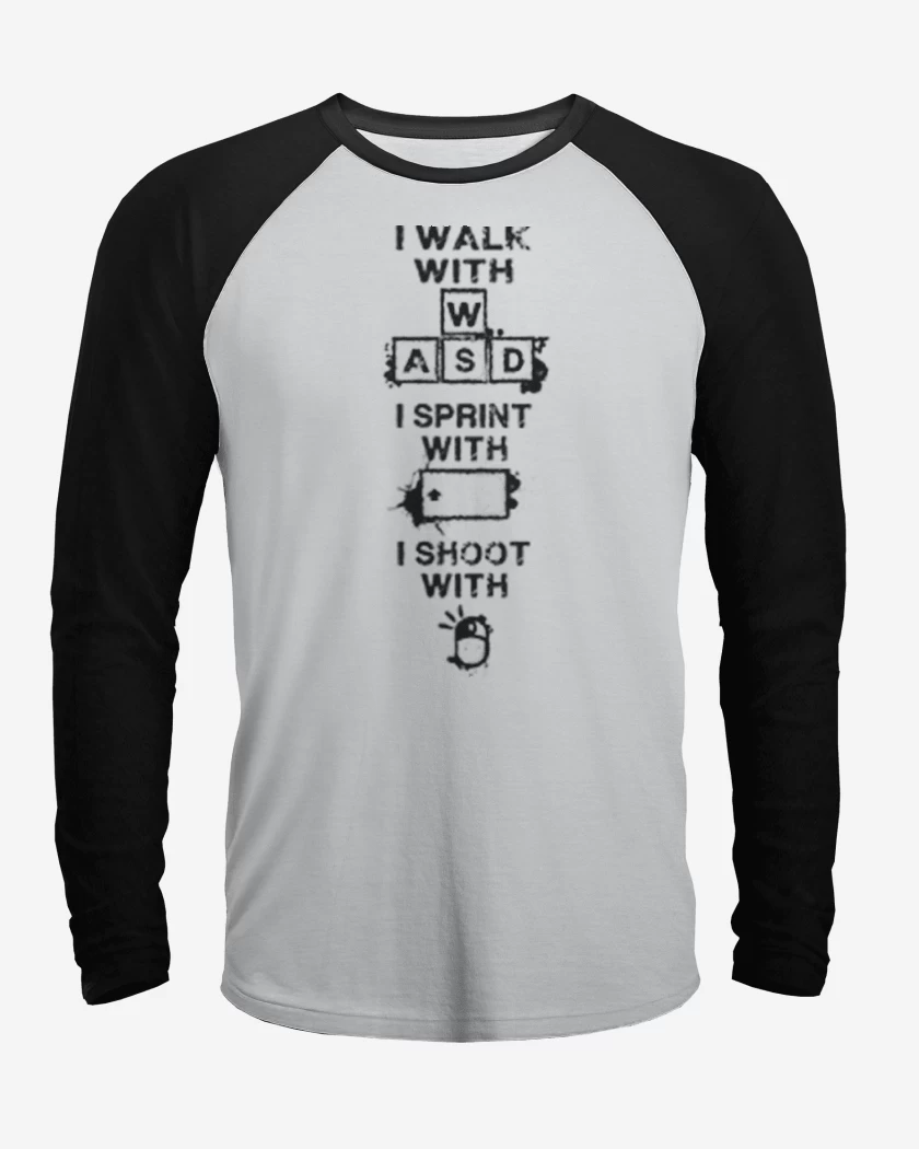 Polera Raglan Blanco / Negro de WASD