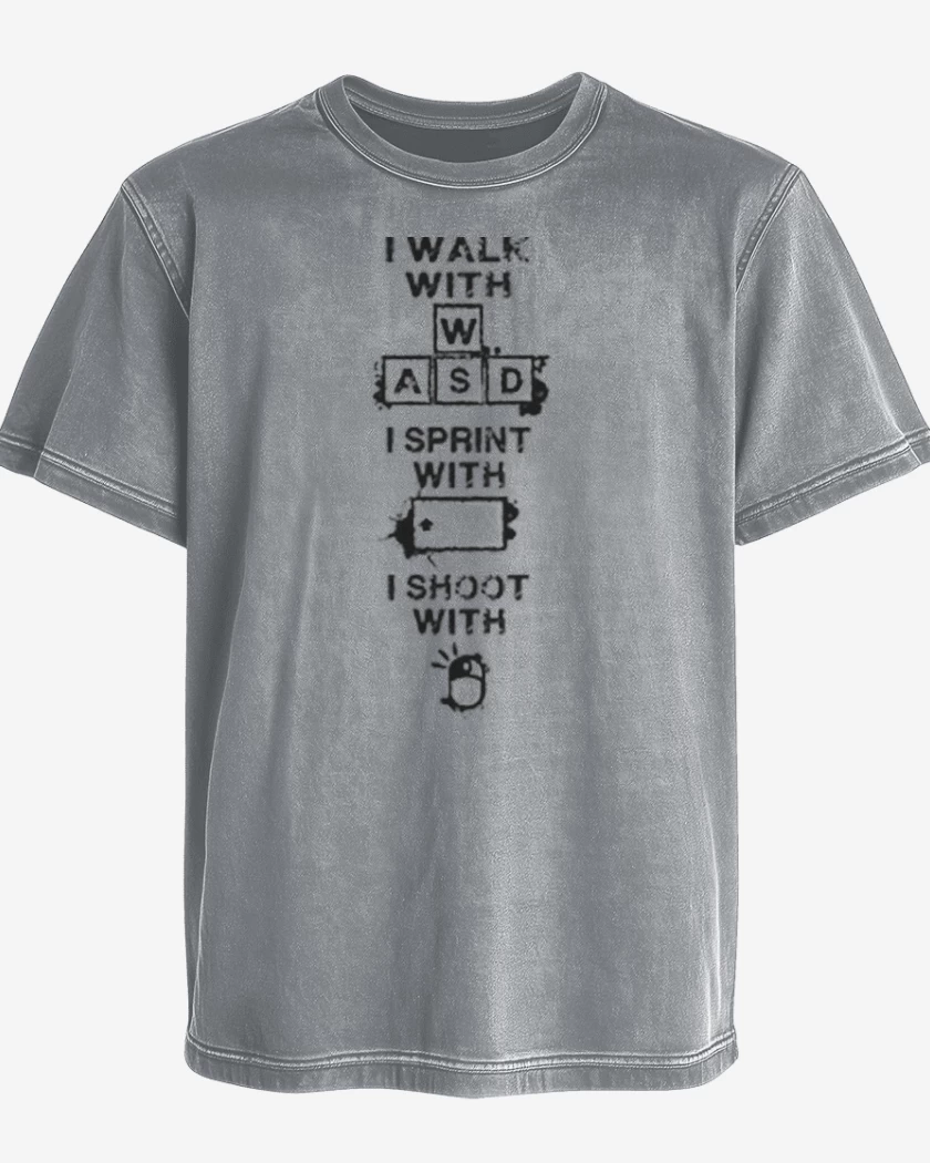 Polera desgastada WASD
