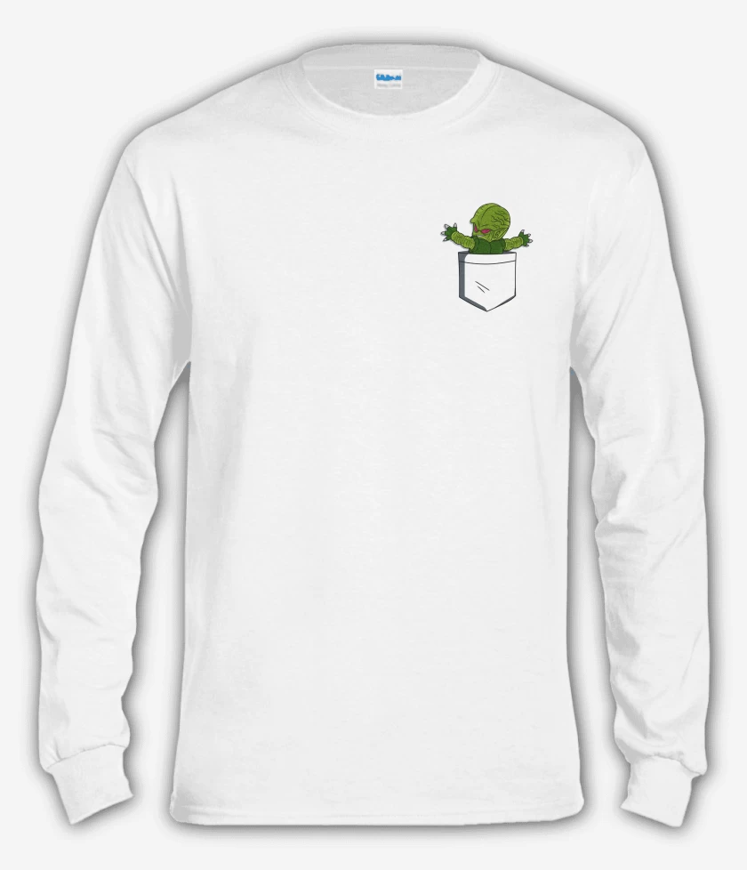 Polera manga larga Blanco de Saibaman