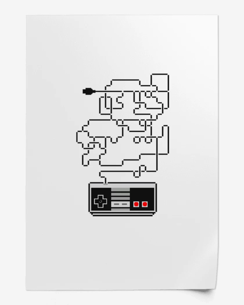 Print Blanco de Super bigote nes