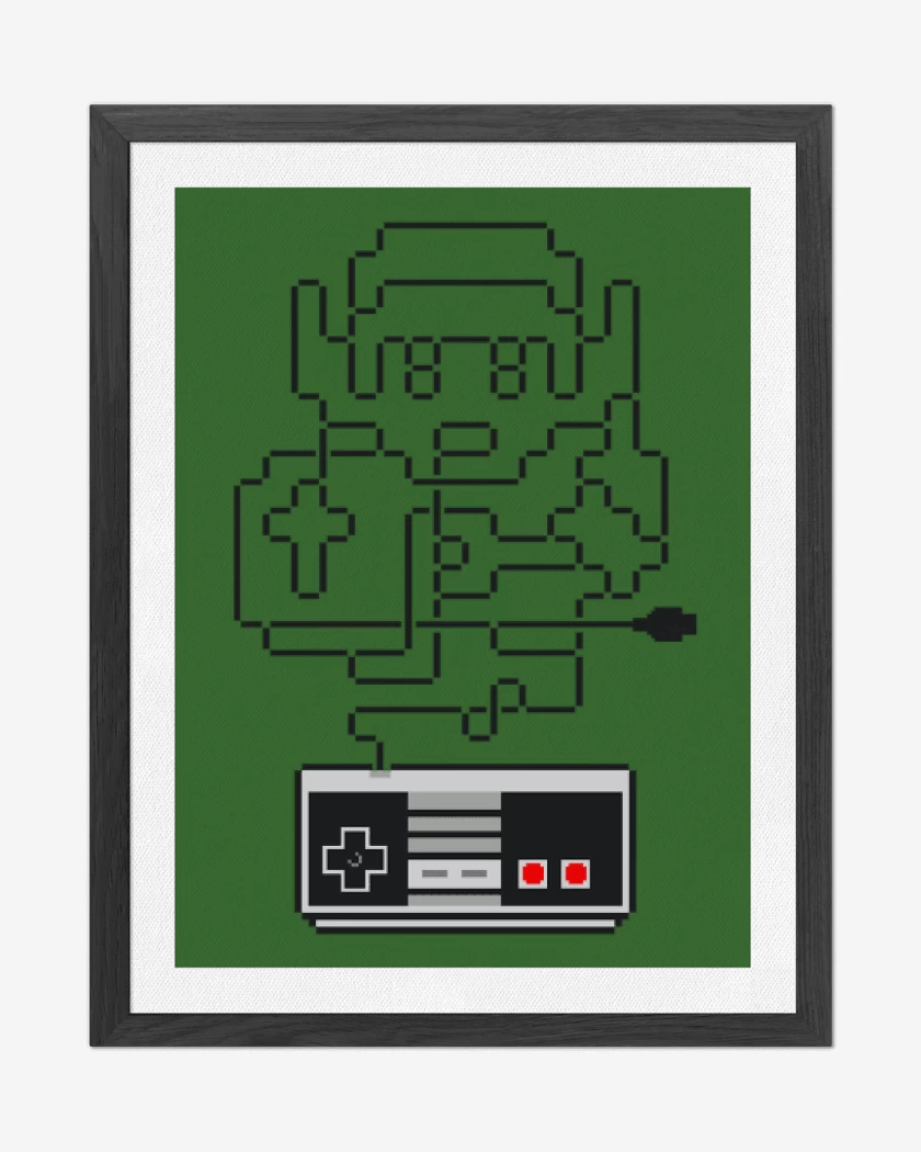 Cuadro decorativo Verde jade de link nes