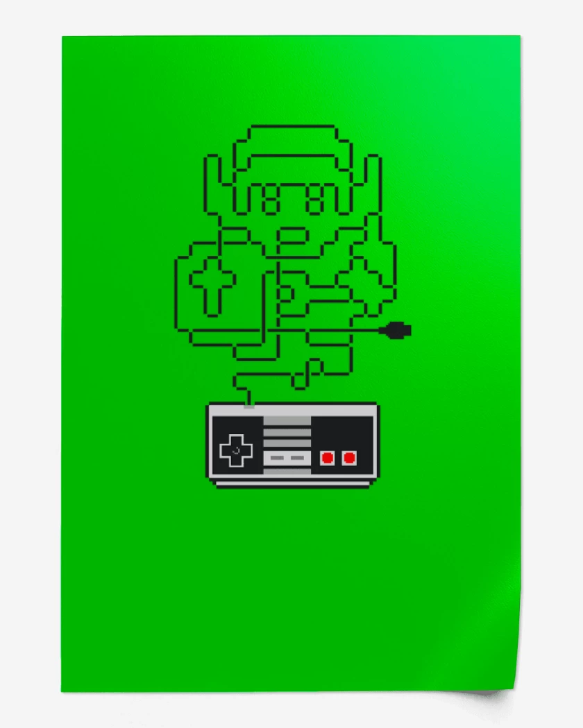 Print Verde jade de link nes