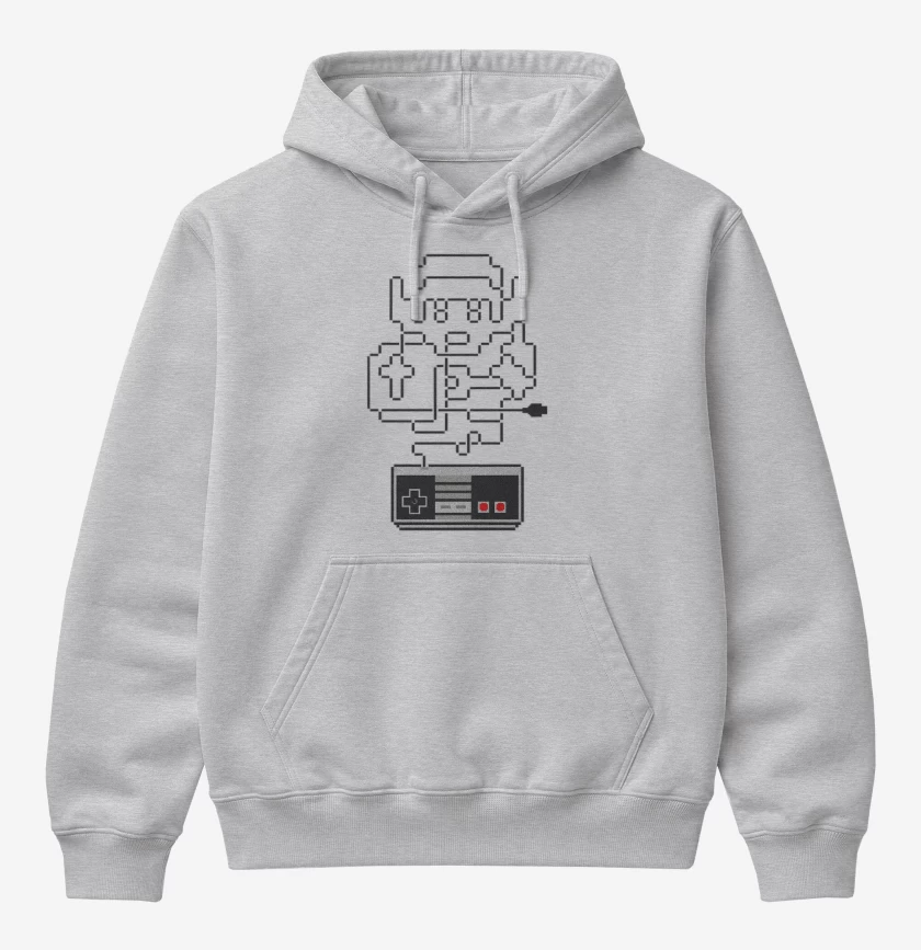 Poleron Canguro básico Gris Melange de link nes