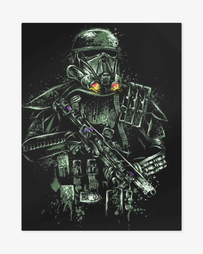 Print metalico Negro de storm trooper full color