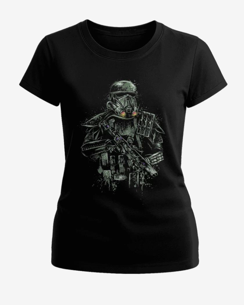 Polera de Mujer Negro de storm trooper full color
