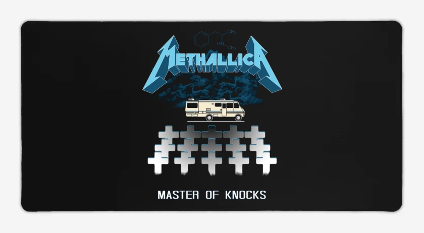 Mouse pad Gamer Negro de methallica 