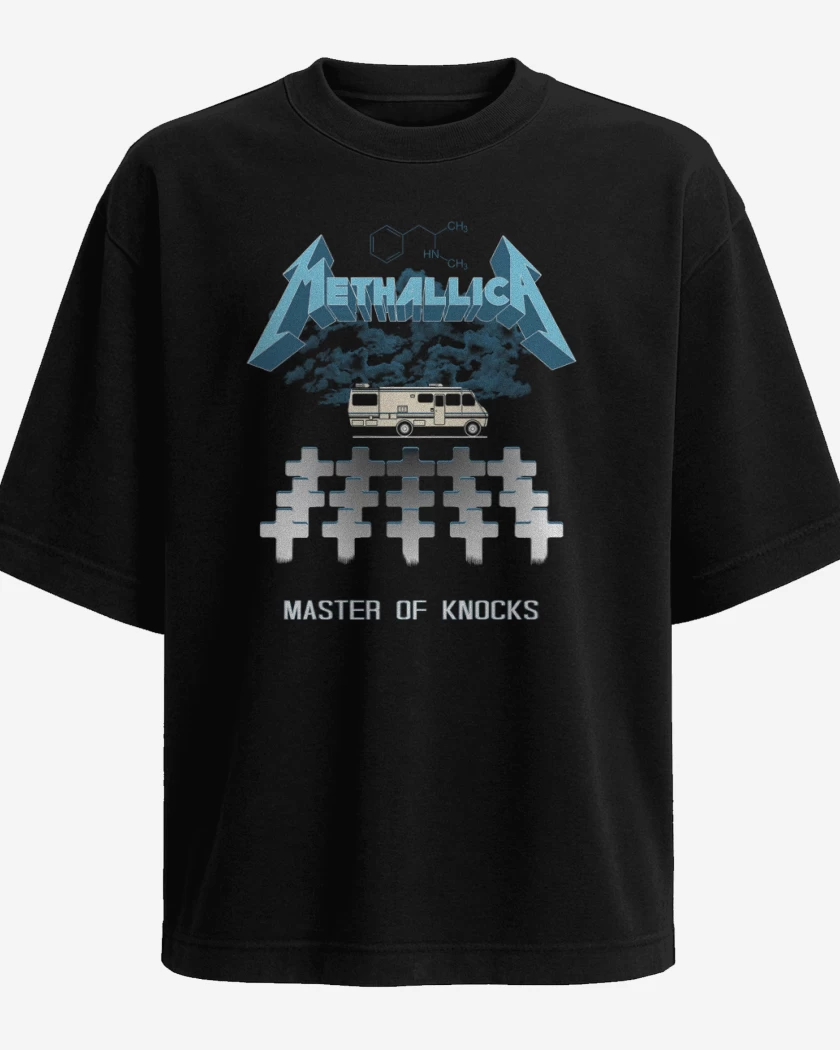 Polera Oversize Negro de methallica 
