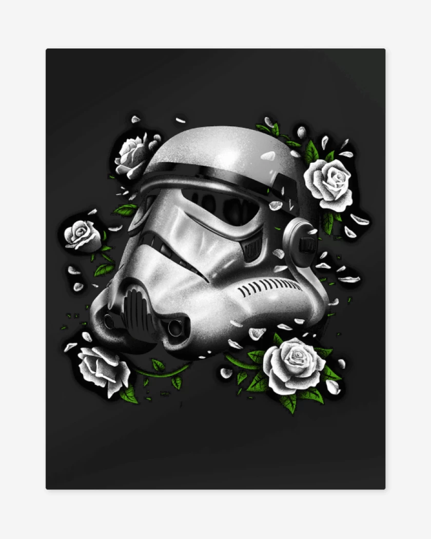 Print metalico Negro de trooper roses