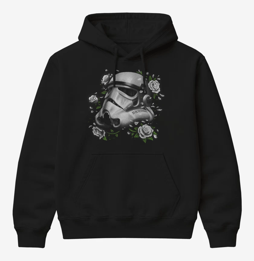 Poleron Canguro básico Negro de trooper roses