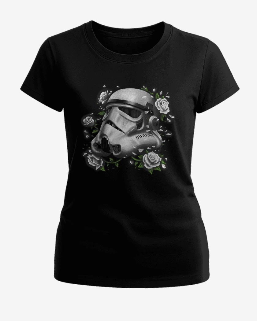 Polera de Mujer Negro de trooper roses