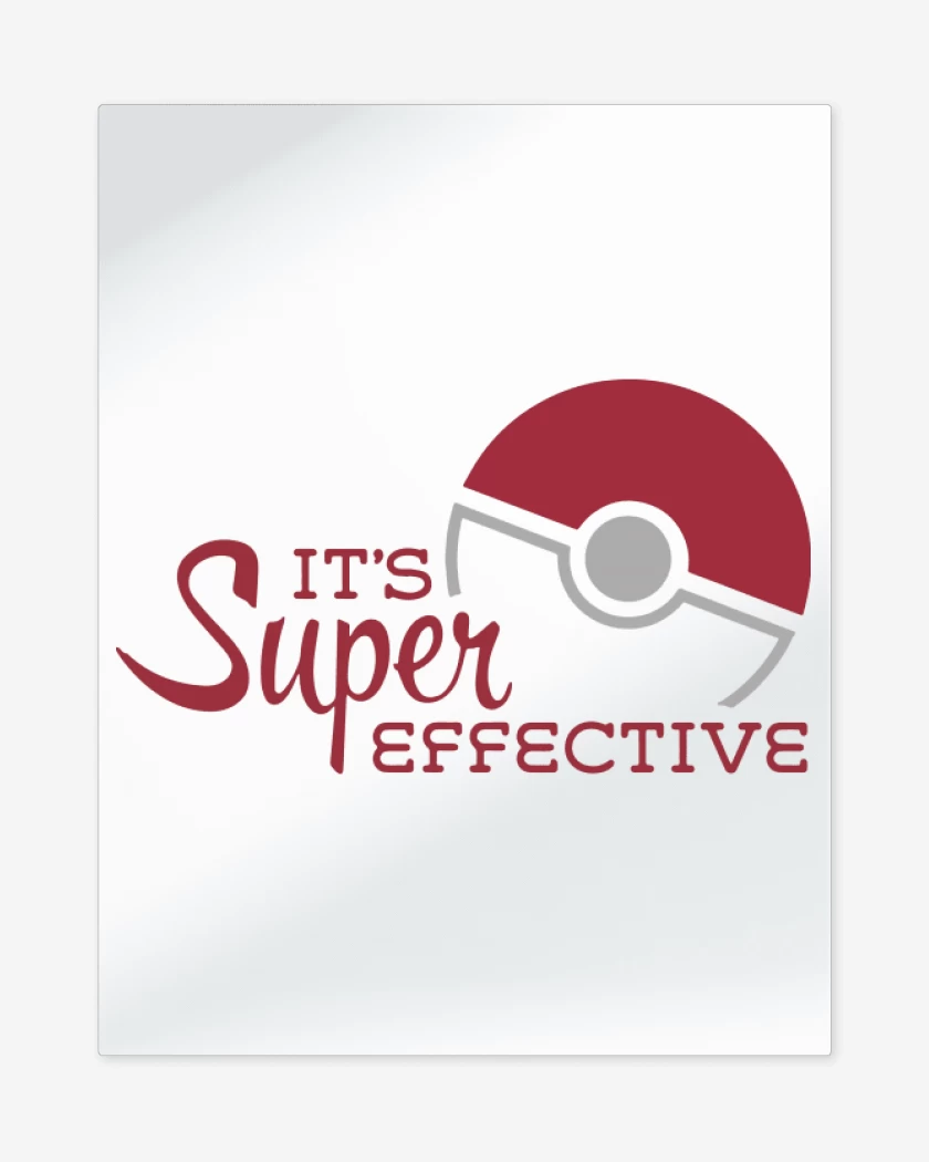Print metalico Blanco de Pokeball