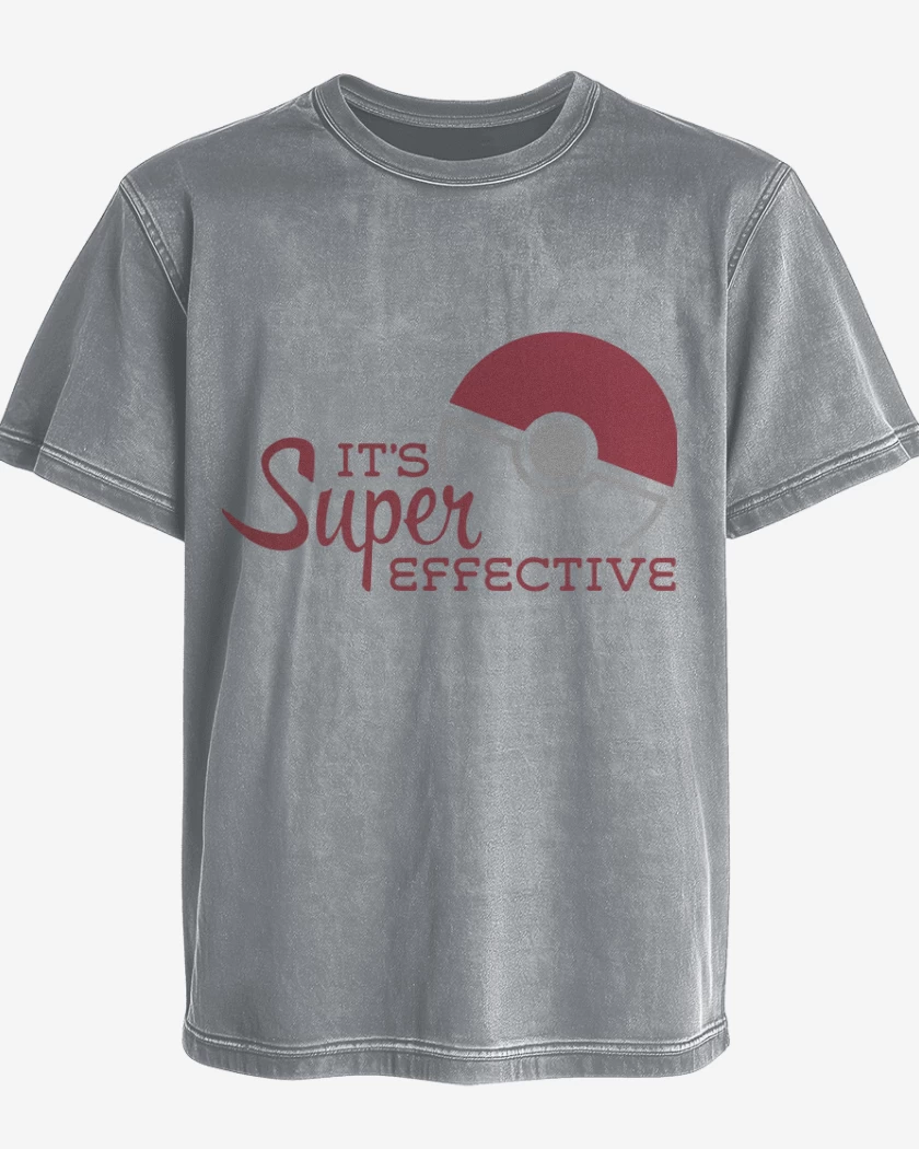 Polera desgastada Gris Melange de Pokeball