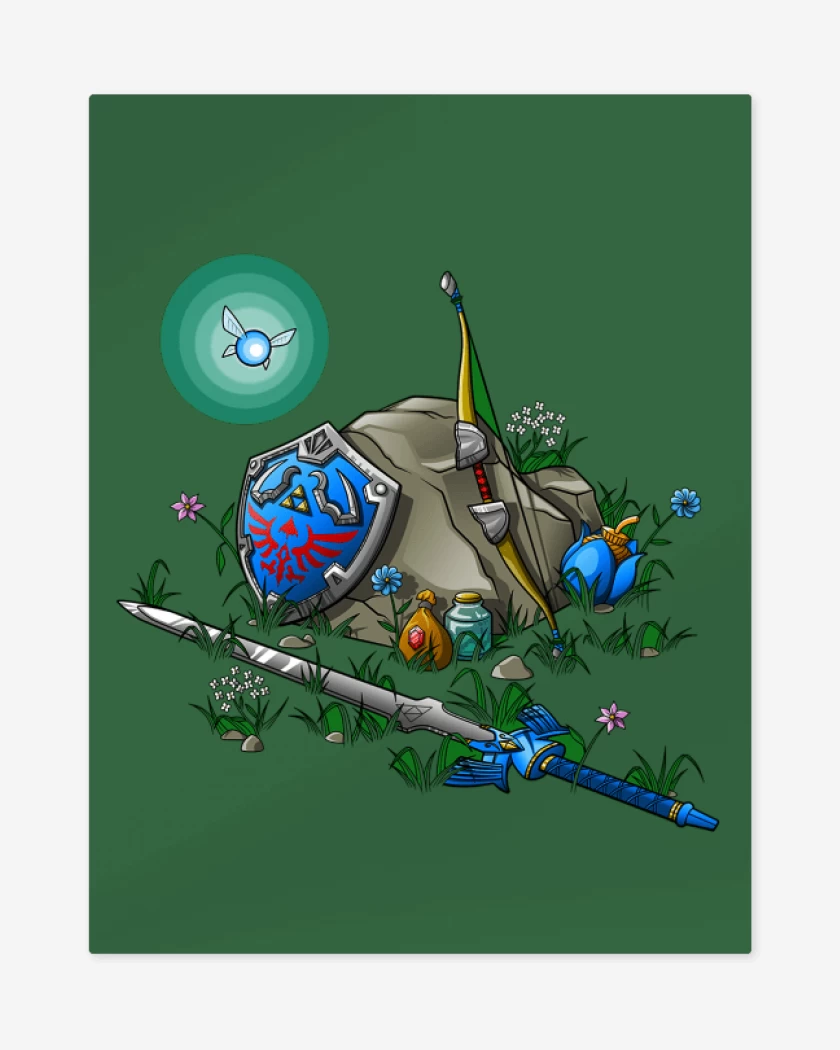 Print metalico Verde jade de Items link
