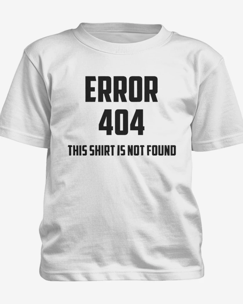 Polera de niño Blanco de Error 404 