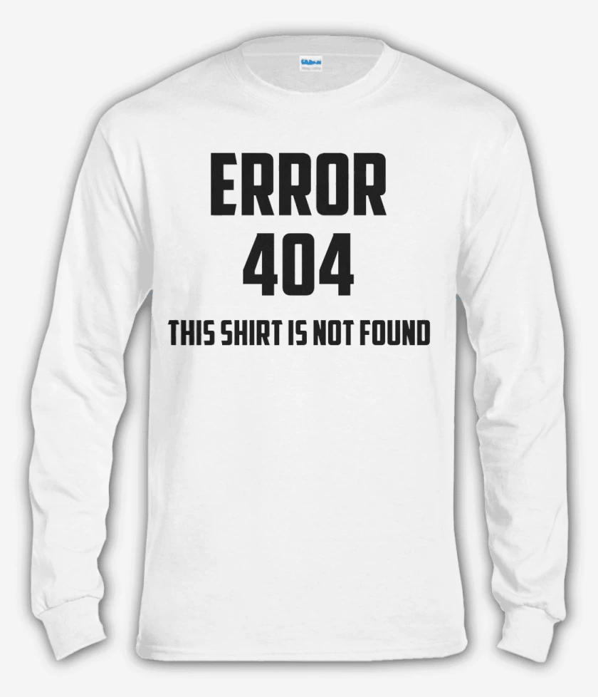 Polera manga larga Blanco de Error 404 