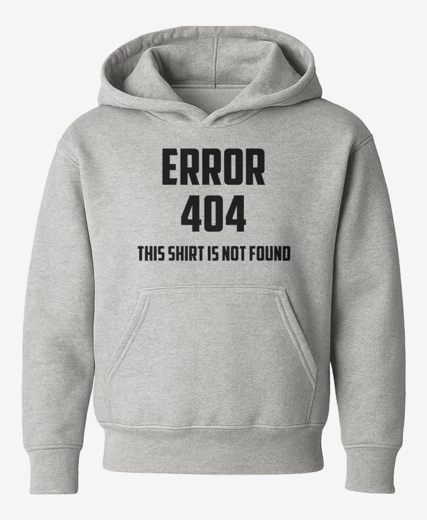 Poleron de niño Gris Melange de Error 404 