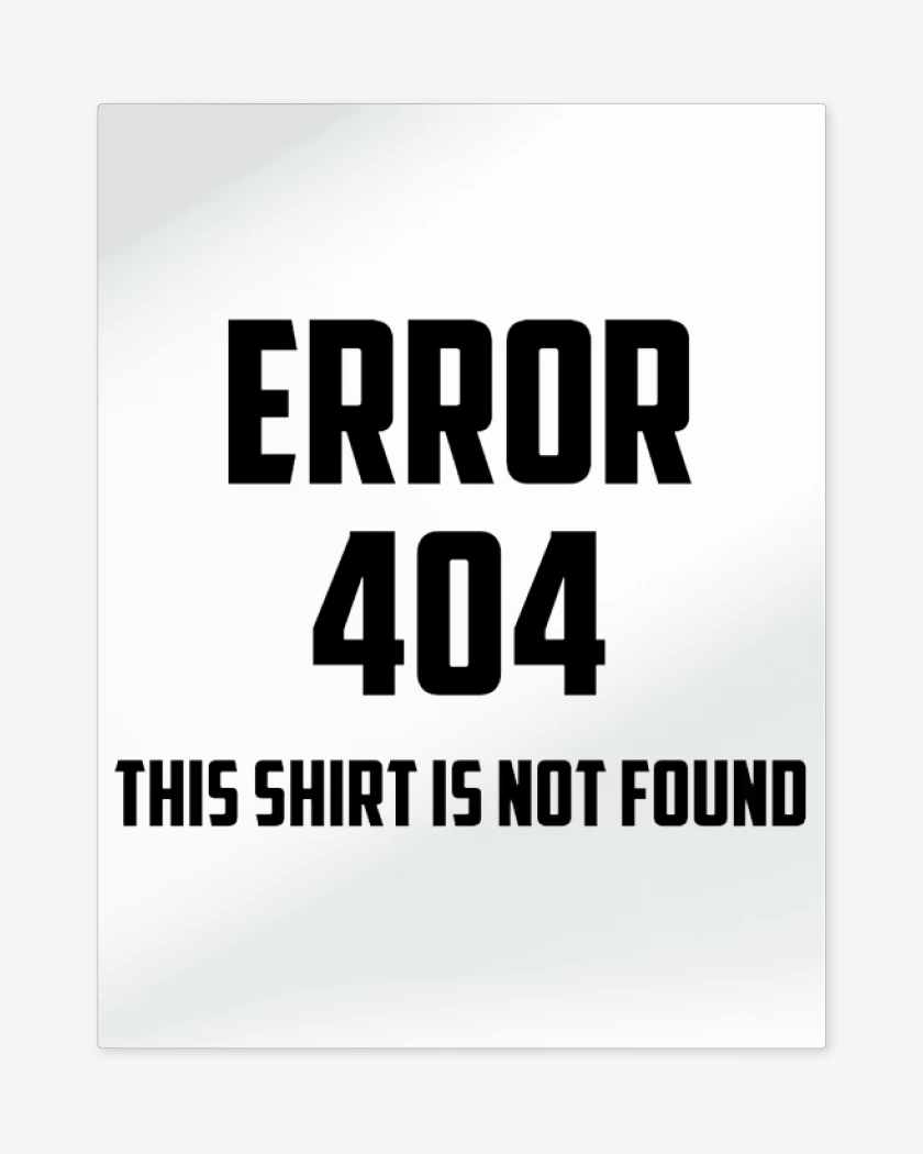 Print metalico Blanco de Error 404 