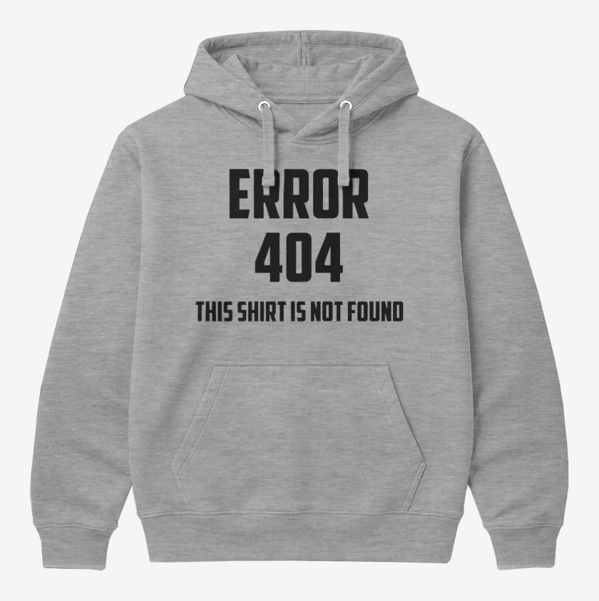 Polerón Canguro Gris Melange de Error 404 