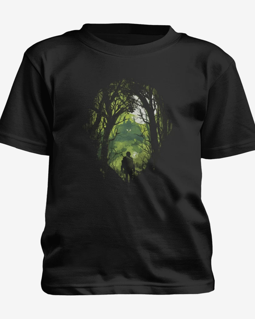 Polera de niño Negro de Link bosque