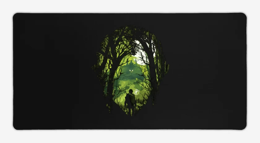 Mouse pad Gamer Negro de Link bosque