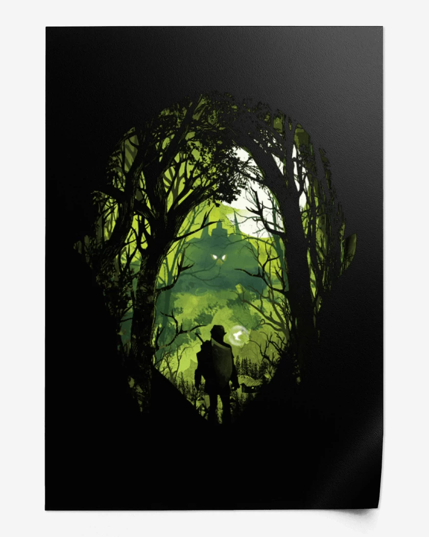 Print Negro de Link bosque