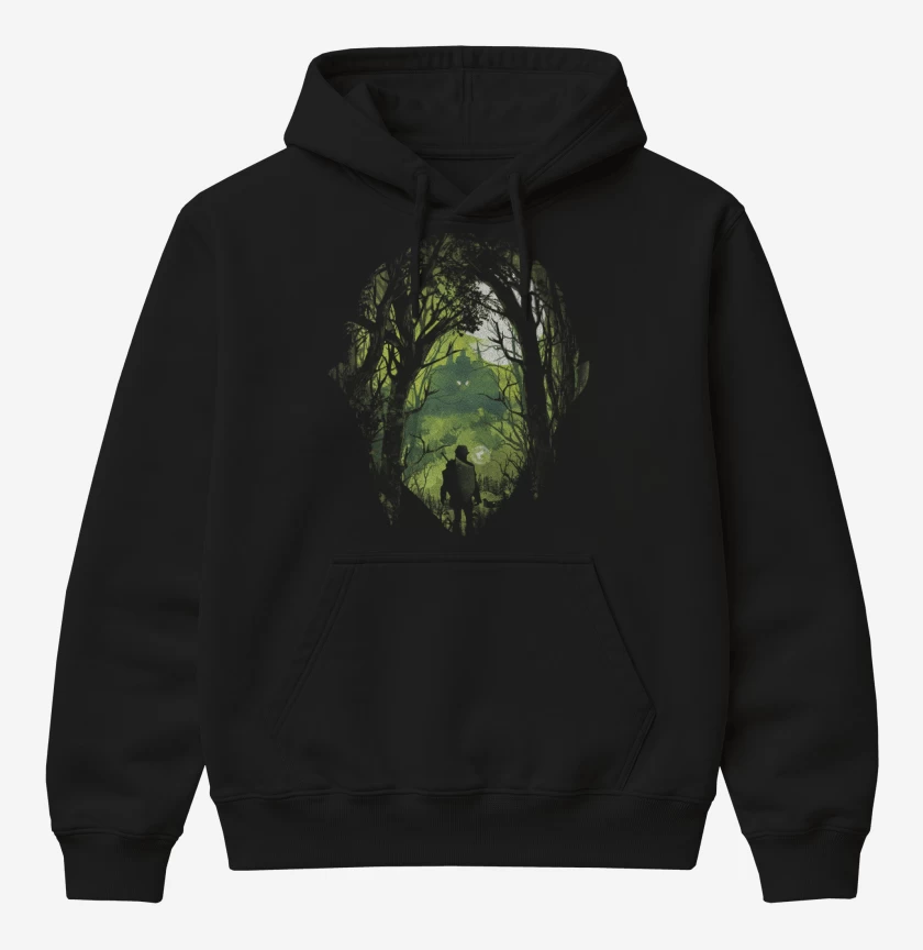Poleron Canguro básico Negro de Link bosque