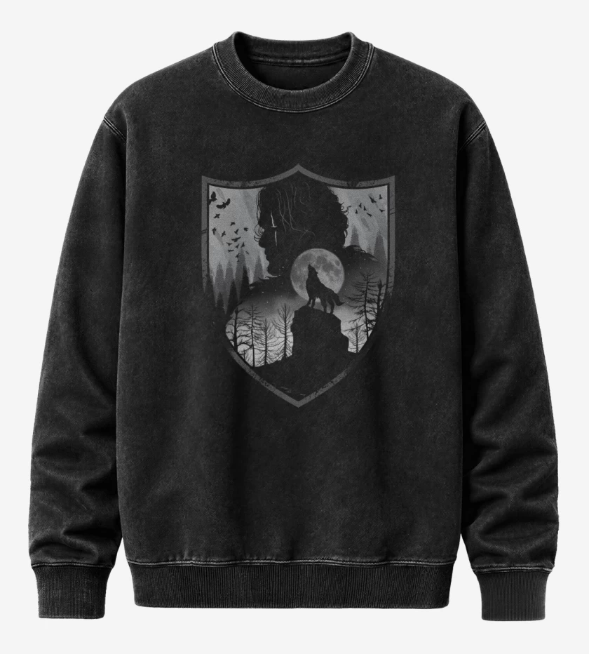 Poleron Polo Acid Wash Negro de Stark