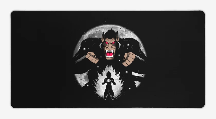 Mouse pad Gamer Negro de dbz mono