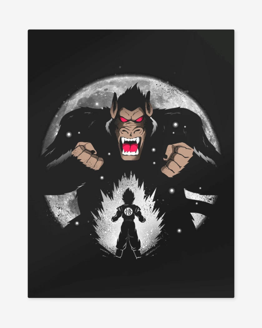 Print metalico Negro de dbz mono