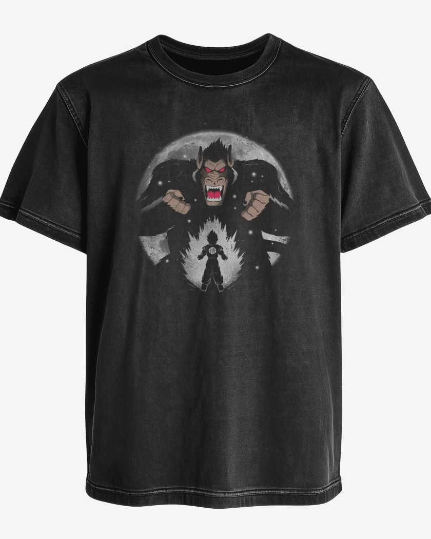 Polera desgastada Negro de dbz mono